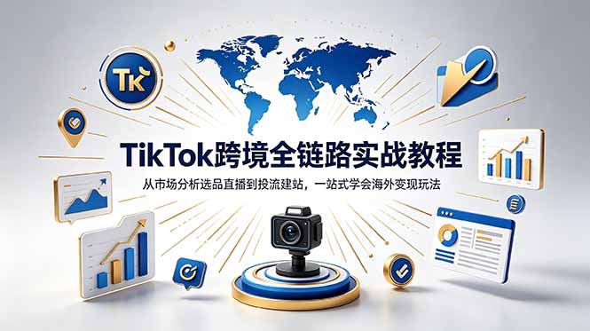 TikTok+独立站跨境基础全套教程，拆解平台盈利逻辑，新手从零跑通变现全流程-独家科技资源网