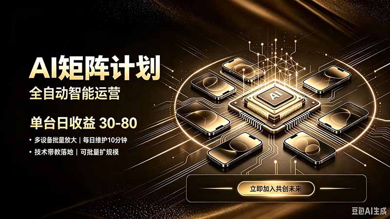 AI智能对话，矩阵规模化创业，全程技术扶持，长久稳定，日入800+-独家科技资源网