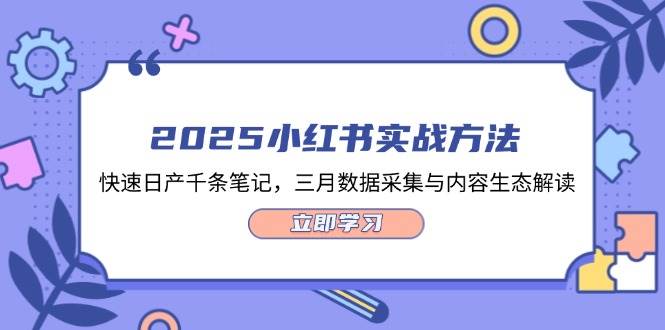 2025小红书实战方法，快速日产千条笔记，三月数据采集与内容生态解读-独家科技资源网