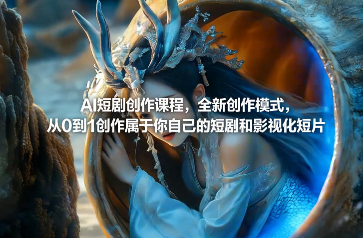 AI短剧创作课程，全新创作模式，从0到1创作属于你自己的短剧和影视化短片-独家科技资源网