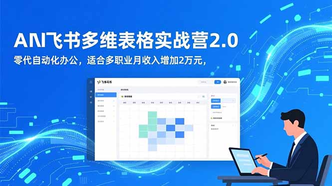 AI+飞书多维表格实战营2.0:零代码自动化办公,适合多职业月收入增加2万元-独家科技资源网