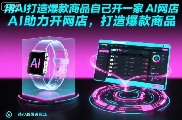 用AI打造爆款商品自己开一家AI网店，AI助力开网店，打造爆款商品-独家科技资源网