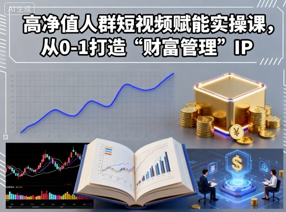 高净值人群短视频赋能实操课，从0-1打造“财富管理”IP-独家科技资源网