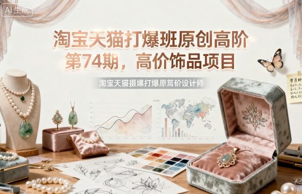 淘宝天猫打爆班原创高阶第74期，高价饰品项目-独家科技资源网