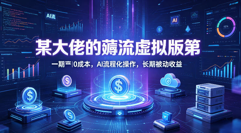 某大佬的薅流虚拟版第一期丨0成本，AI流程化操作，长期被动收益-独家科技资源网