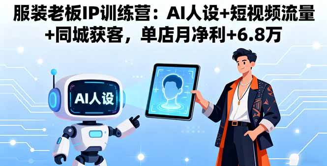 服装老板IP训练营：AI人设+短视频流量+同城获客，单店月净利+6.8万-独家科技资源网