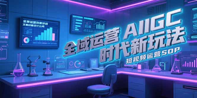 全域运营AIGC时代新玩法，文案封面设计公式，短视频运营SOP-独家科技资源网