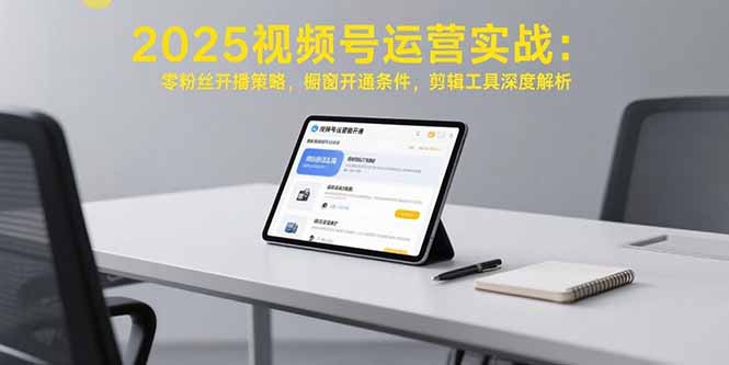 2025视频号运营实战：零粉丝开播策略，橱窗开通条件，剪辑工具深度解析-独家科技资源网