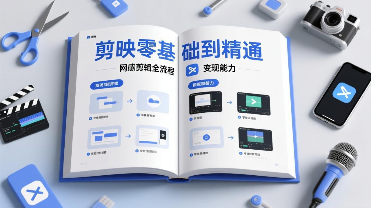 剪映零基础也能快速上手，从入门到精通掌握网感剪辑全流程，掌握能直接变现的剪辑能力-独家科技资源网