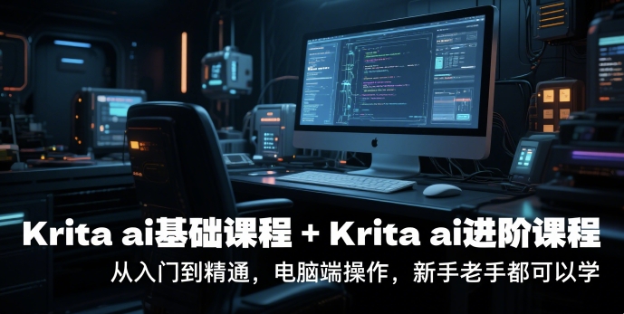 krita ai基础课程+Krita ai进阶课程，从入门到精通，电脑端操作，新手老手都可以学-独家科技资源网