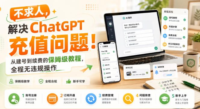 不求人，解决ChatGPT充值问题！从建号到续费的保姆级教程，全程无违规操作-独家科技资源网