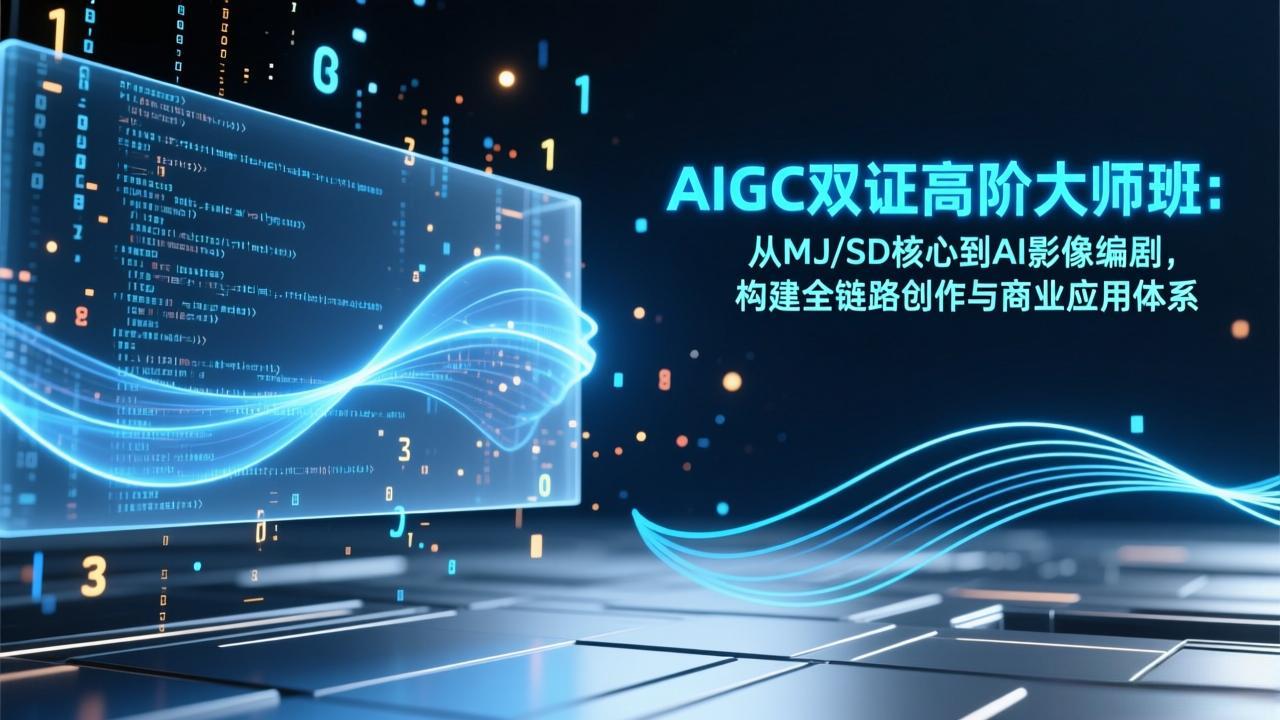 AIGC双证高阶大师班：从MJ/SD核心到AI影像编剧，构建全链路创作与商业应用体系-独家科技资源网