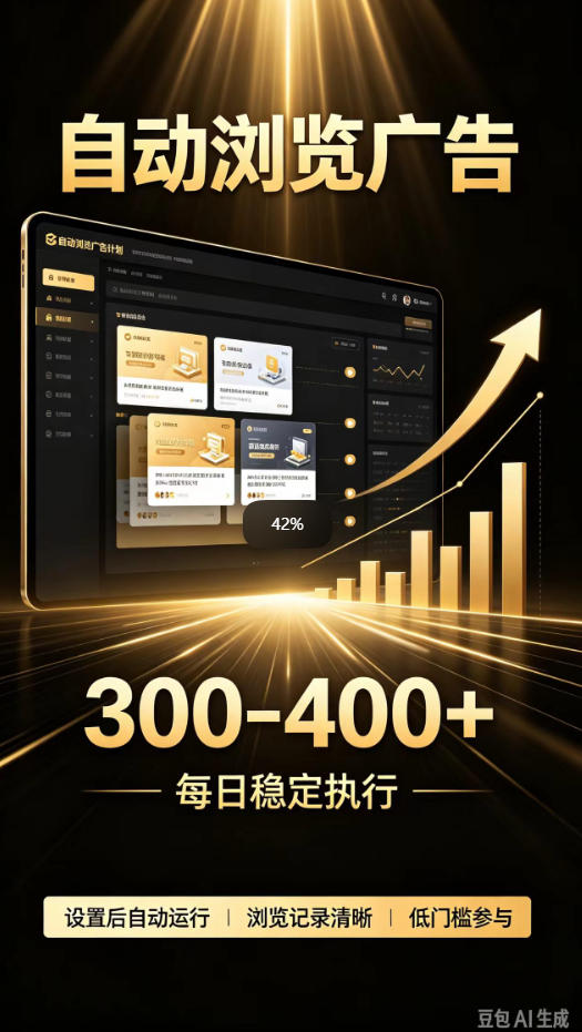 自动浏览广告计划,0门槛副业,日入300-400,躺賺稳定风口项目,无需人工操作,解放双手【揭秘】-独家科技资源网