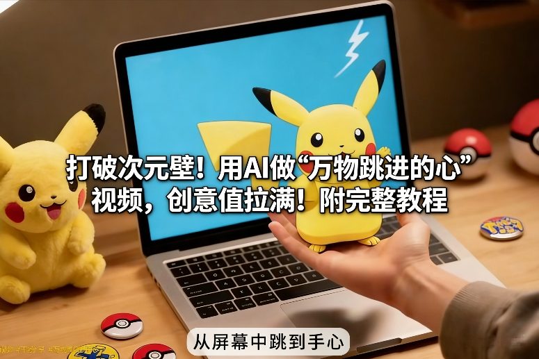 打破次元壁！用AI做【万物跳进手心】视频，创意值拉满！附完整教程-独家科技资源网