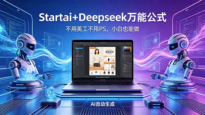 AI自动做电商详情页：Startai+Deepseek万能公式，不用美工不用PS，小白也能做-独家科技资源网