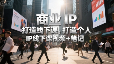 商业IP打造线下课，打造个人 IP线下课视频+笔记-独家科技资源网