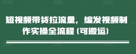 短视频带货拉流量，编发视频制作实操全流程(可搬运)-独家科技资源网