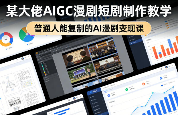 某大佬AIGC漫剧短剧制作教学，普通人能复制的AI漫剧变现课-独家科技资源网
