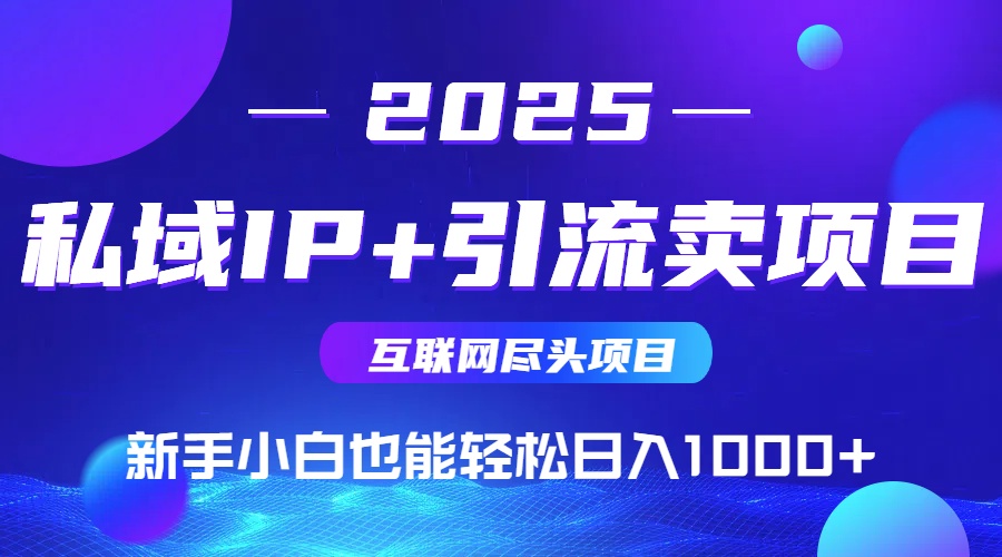 私域IP+卖项目，普通人小白也能轻松实现日入1000+-独家科技资源网