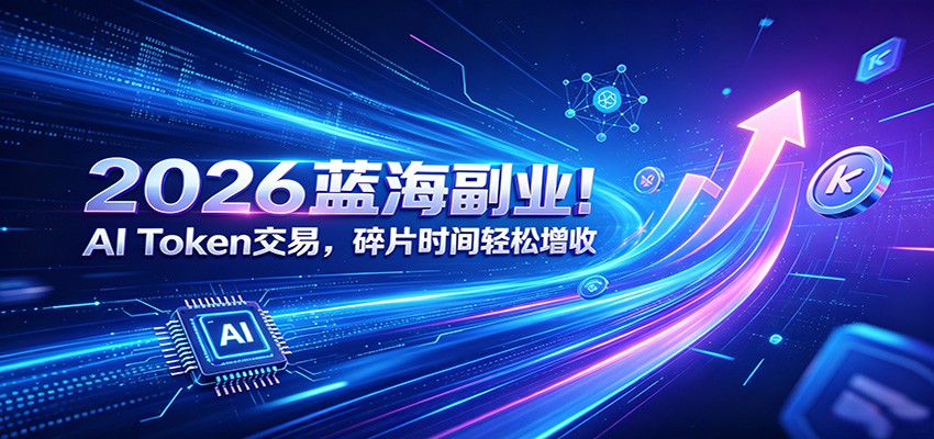 2026蓝海副业！AI Token交易，碎片时间轻松增收-独家科技资源网