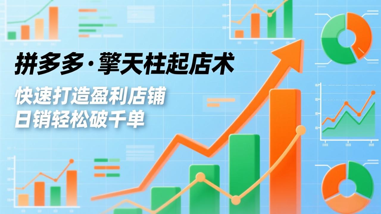 拼多多·擎天柱起店术，爆流布局、利润起飞、不断流，快速打造盈利店铺，日销破千单(更新-独家科技资源网