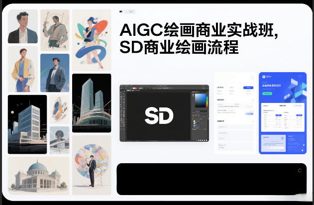 AIGC绘画商业实战班，SD商业绘画流程-独家科技资源网