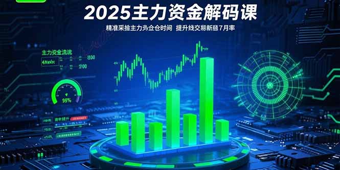2025主力资金解码课：精准捕捉主力建仓时机，提升短线交易胜率(更新7月-独家科技资源网