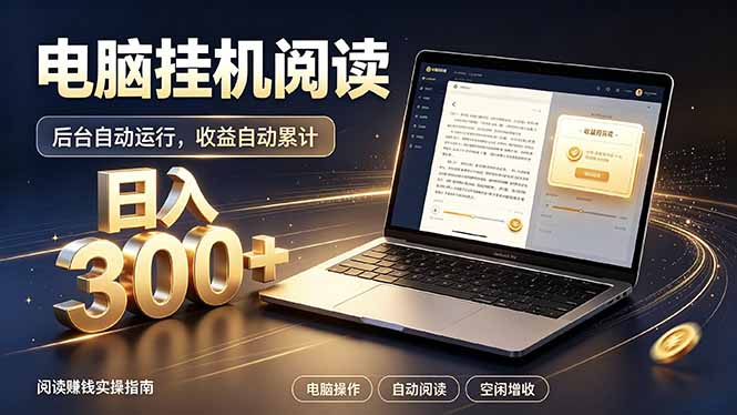 看小说也有收益?自动化流程,轻松日入300+-独家科技资源网