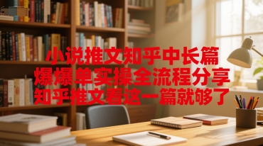 小说推文知乎中长篇爆单实操全流程分享，知乎推文看这一篇就够了-独家科技资源网