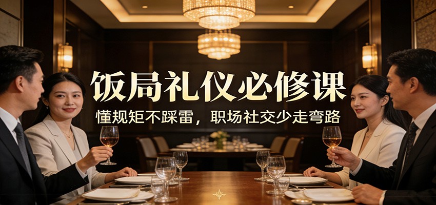公众号收费文章：《饭局礼仪必修课：懂规矩不踩雷，职场社交少走弯路》-独家科技资源网