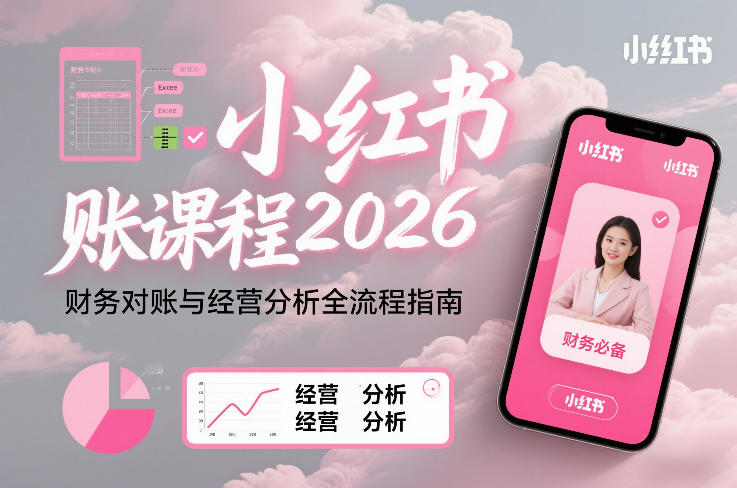 小红书对账课程2026，财务对账与经营分析全流程指南-独家科技资源网