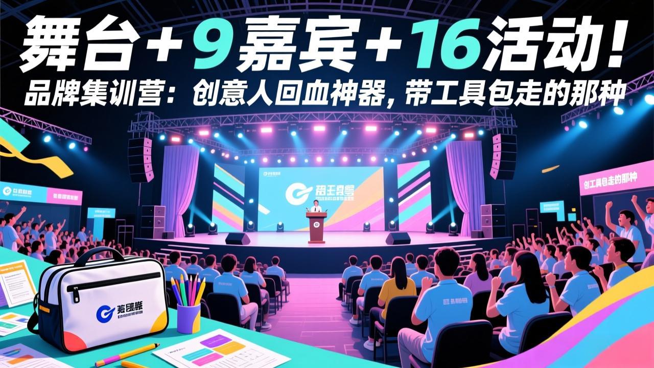 舞台 + 9 嘉宾 + 16 活动！品牌集训营：创意人回血神器，带工具包走的那种-独家科技资源网