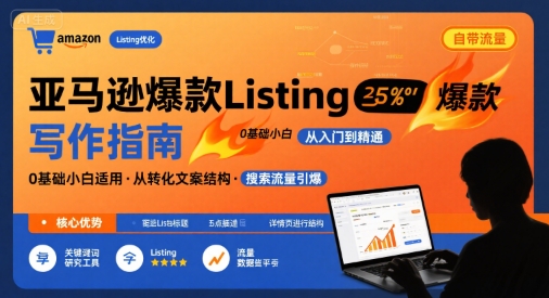 亚马逊爆款Listing写作方法，亚马逊0基础小白也能写爆款自带流量的Listing-独家科技资源网