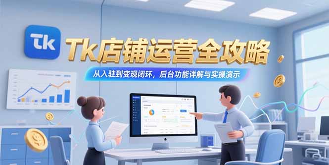 Tk店铺运营全攻略，从入驻到变现闭环，后台功能详解与实操演示-独家科技资源网