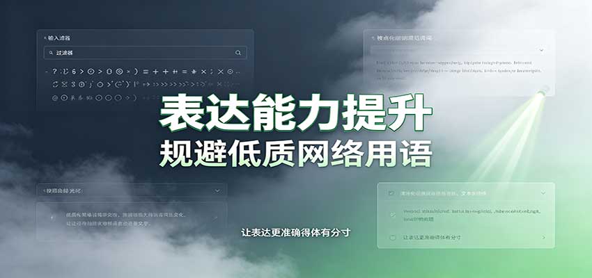 表达能力提升：语言塑造思想逻辑，规避低质网络用语，强化心智感知-独家科技资源网