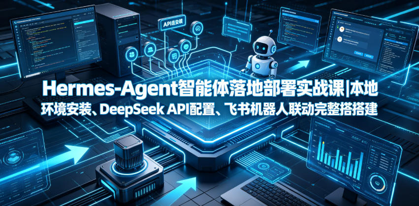 Hermes-Agent智能体落地部署实战课|本地环境安装、DeepSeek API配置、飞书机器人联动完整搭建教程-独家科技资源网