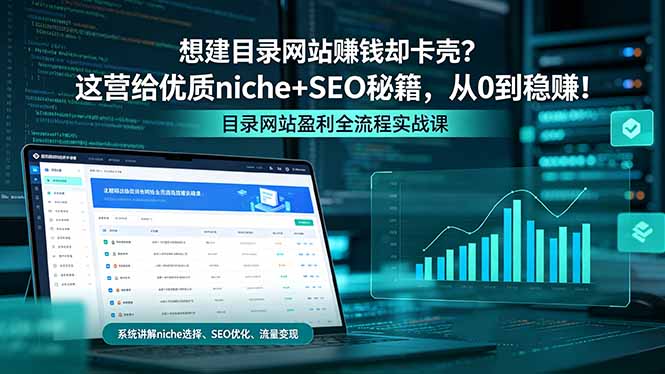 想建目录网站赚钱却卡壳？这营给优质 niche+SEO 秘籍，从 0 到稳赚！-独家科技资源网