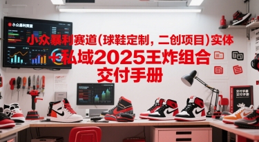 小众暴利赛道(球鞋定制，二创项目)实体+私域2025王炸组合  交付手册-独家科技资源网