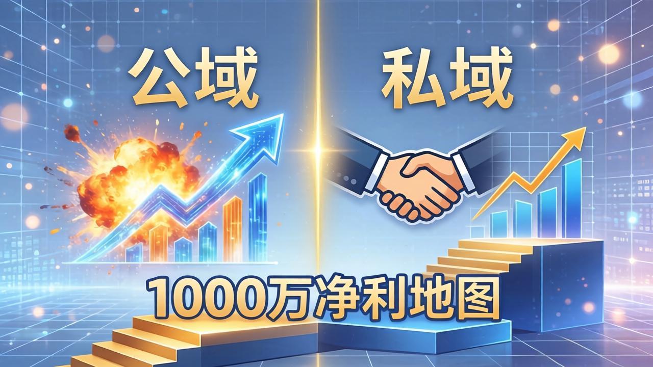 公域玩命出爆款，私域悄悄做成交：这套AI内训课，2026给你打通1000万净利的地图-独家科技资源网