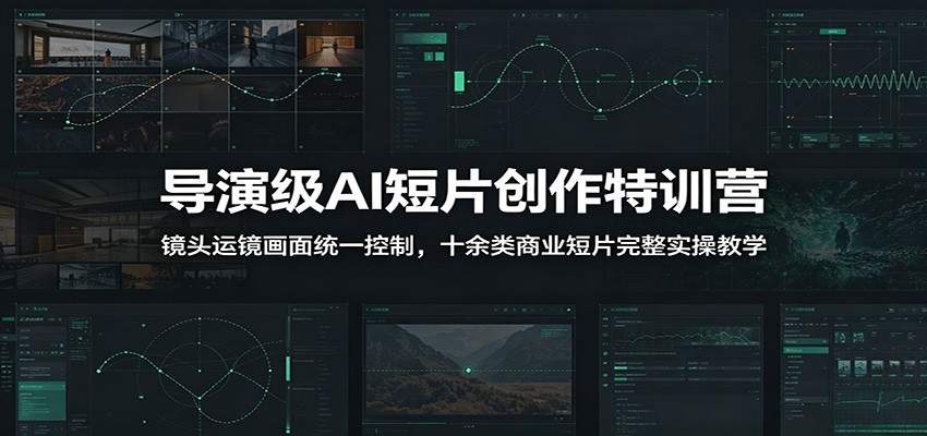 导演级AI短片创作特训营：镜头运镜画面统一控制，十余类商业短片完整实操教学(更新)-独家科技资源网