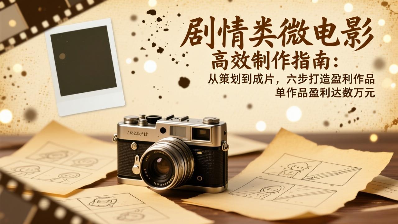 剧情类微电影高效制作指南：从策划到成片，六步打造盈利作品，单作品盈利达数万元-独家科技资源网