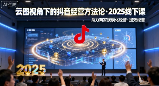 云图视角下的抖音经营方法论，2025线下课，助力商家规模化经营，提效经营(录音+字幕)-独家科技资源网