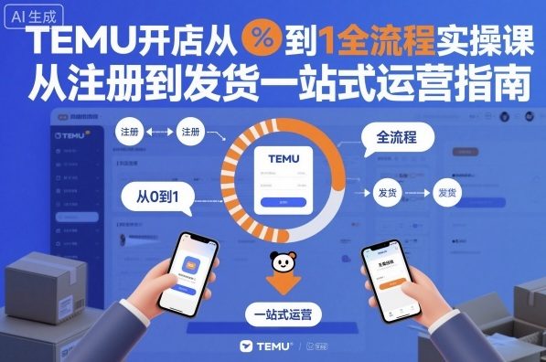 TEMU开店从0到1全流程实操课，从注册到发货一站式运营指南-独家科技资源网