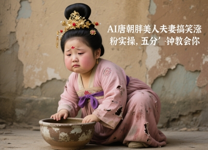 AI唐朝胖美人夫妻搞笑涨粉实操，五分钟教会你-独家科技资源网