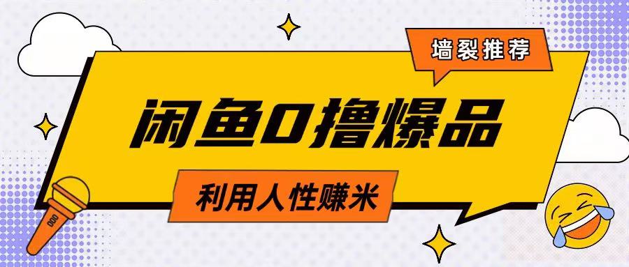 咸鱼0撸玩法利用人性售卖商品达到日挣2张的效果-独家科技资源网