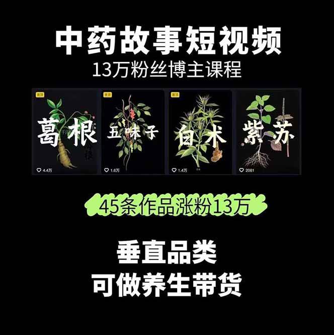 图片[2]-中药文化赛道：溯源故事开发，AI工具实战，平台运营，全方位解锁中医流量变现新路径-独家科技资源网