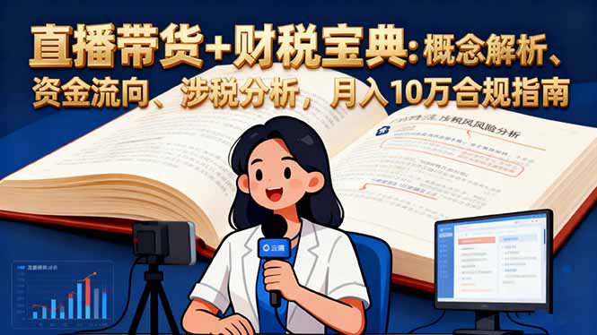 直播带货+财税宝典:概念解析、资金流向、涉税分析,月入10万合规指南-独家科技资源网