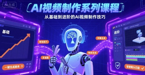 AI视频制作系列课程，从基础到进阶的AI视频制作技巧全涵盖-独家科技资源网