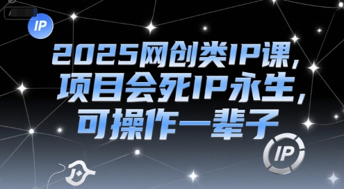 2025网创类IP课，项目会死IP永生，可操作一辈子-独家科技资源网
