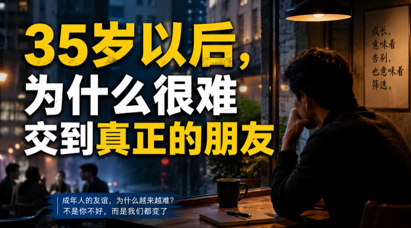 付费文章:35岁以后,为什么很难交到真正的朋友-独家科技资源网